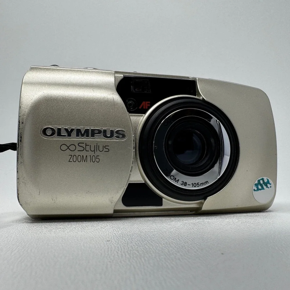 Olympus Stylus Zoom 105 35mm Film Camera Gold Weatherproof - For Parts Repair